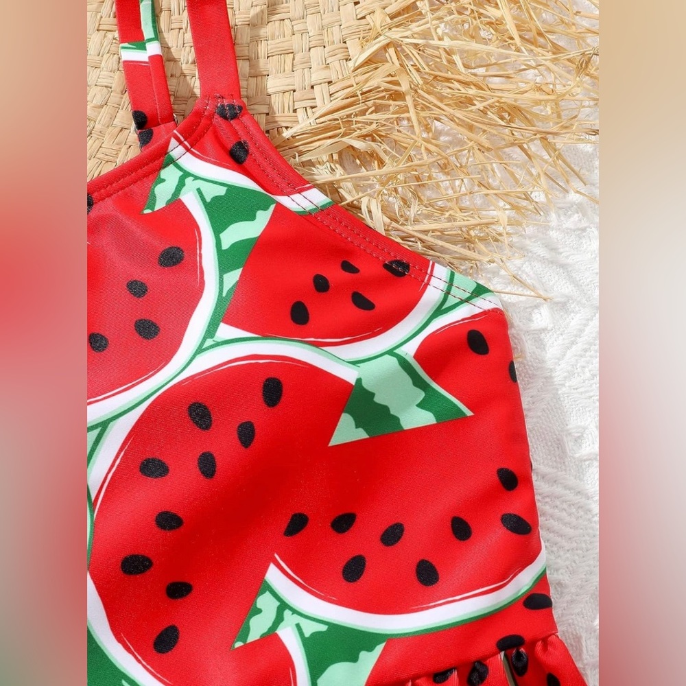 Girl’s Ruffle Hem Tankini Set - Picture 4 of 6